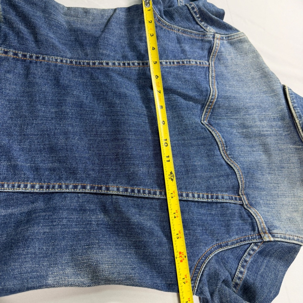 Gap Womens XS Wash Stretch Denim Trucker Jacket Cropped Blue 2YK from 2005 - Picture 8 of 8